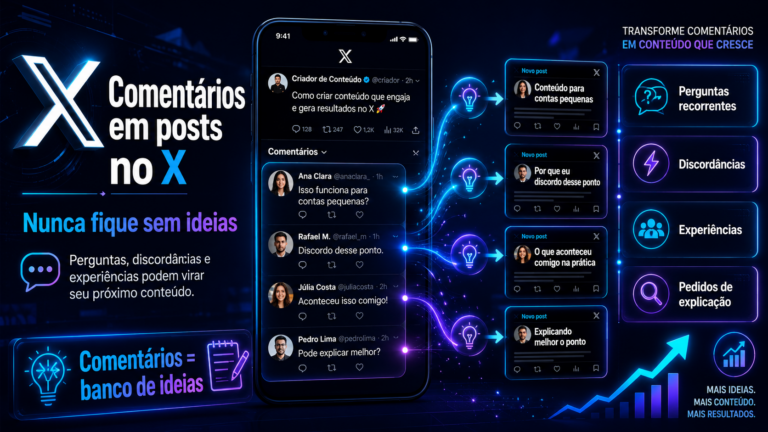 Como transformar comentários em posts no X (Twitter) e nunca ficar sem ideias